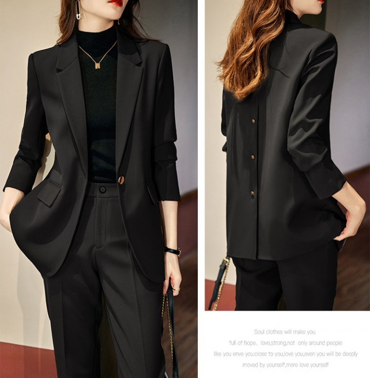 Casual autumn coat fashion temperament tops 2pcs set