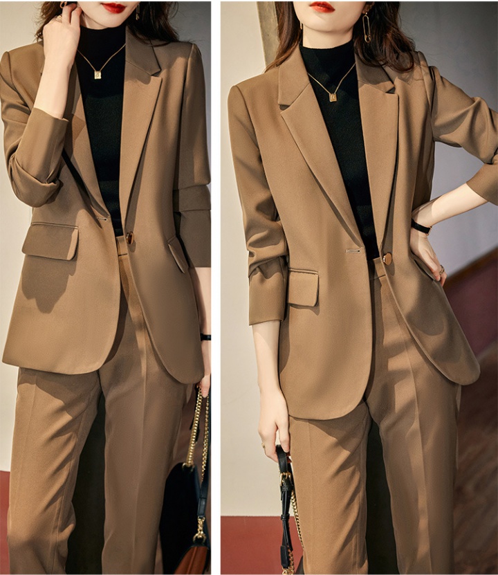 Casual autumn coat fashion temperament tops 2pcs set