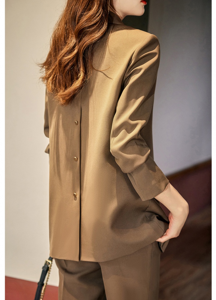 Casual autumn coat fashion temperament tops 2pcs set