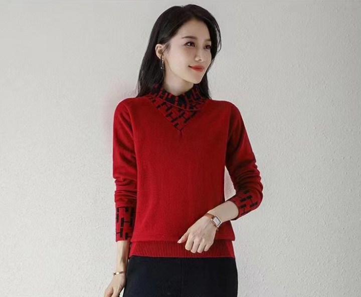 Knitted bottoming shirt fashion sweater for women
