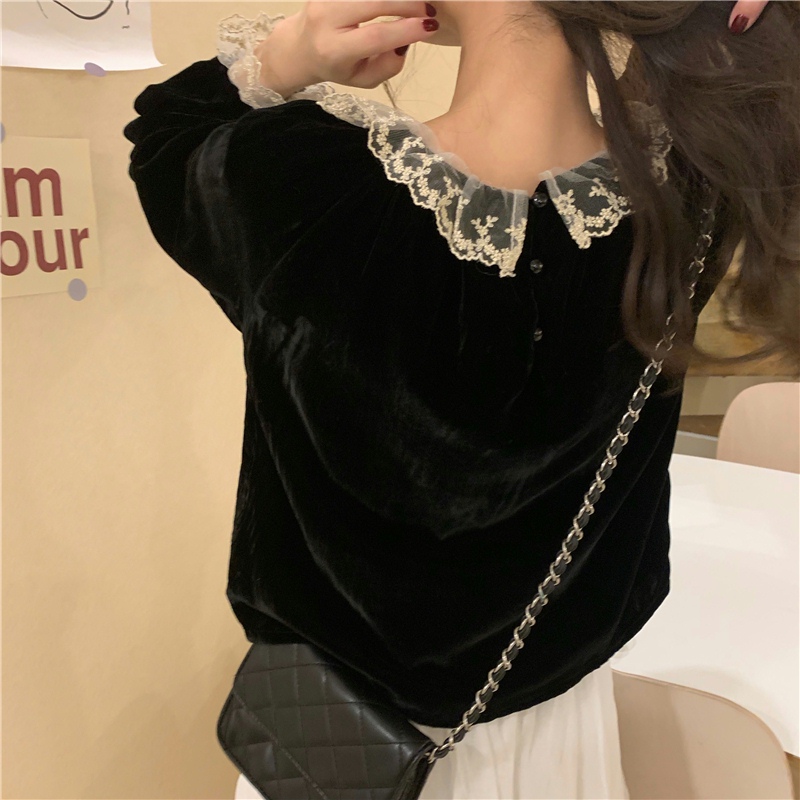 Autumn and winter small shirt tops for women