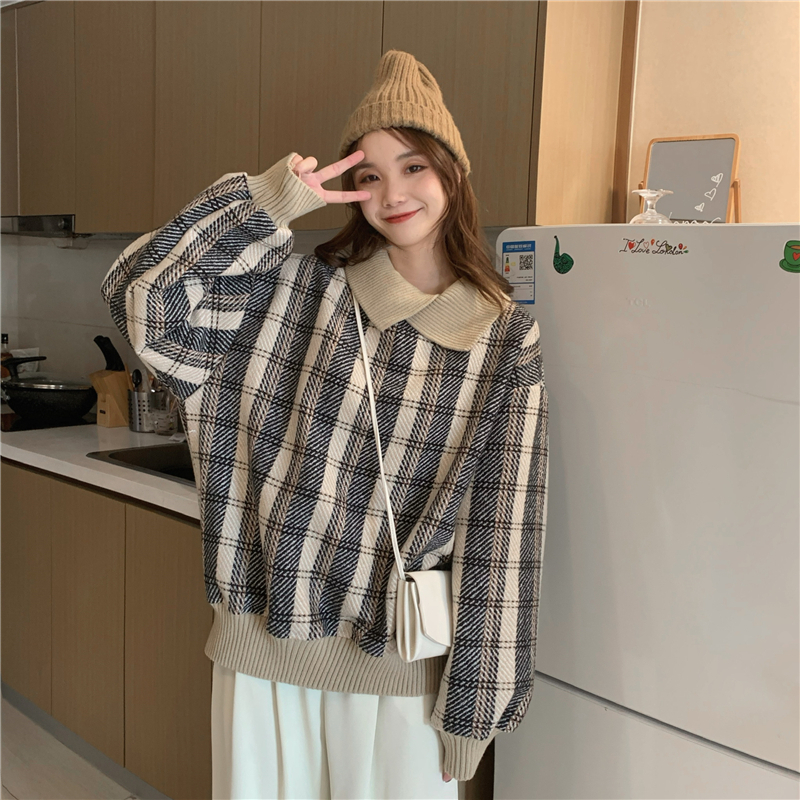 Woolen Korean style tops long sleeve hoodie for women