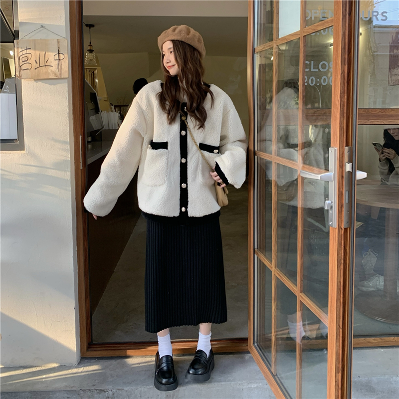 Korean style loose tops autumn and winter coat