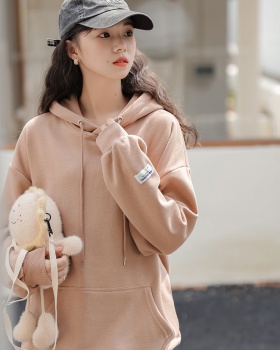 Plus velvet thermal thick hooded autumn and winter Casual hoodie