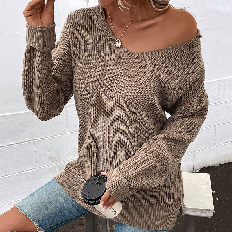 Wears outside European style sweater for women