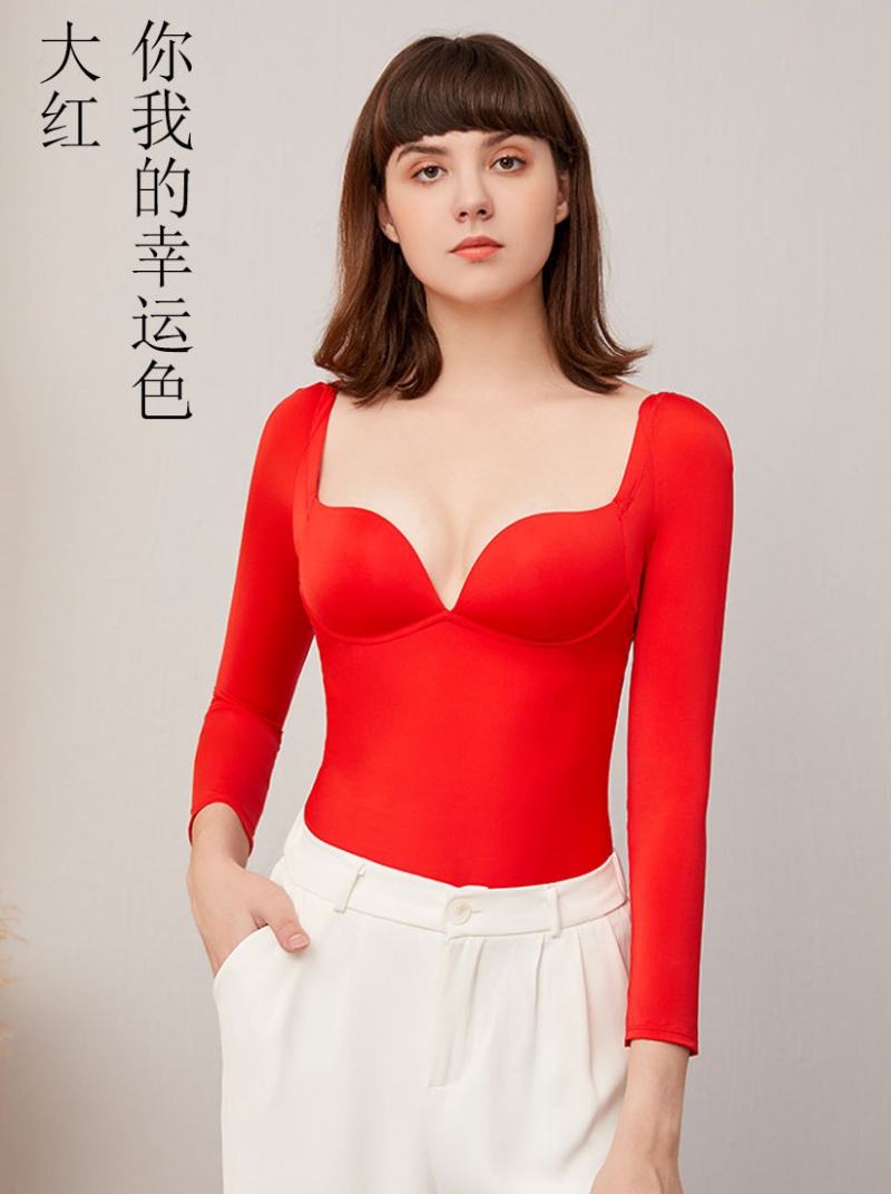 Modal with chest pad Bra gather fixed tops for women