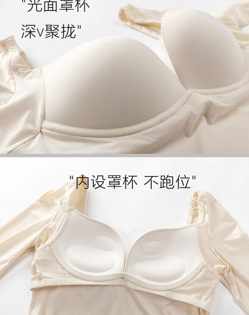 Modal with chest pad Bra gather fixed tops for women