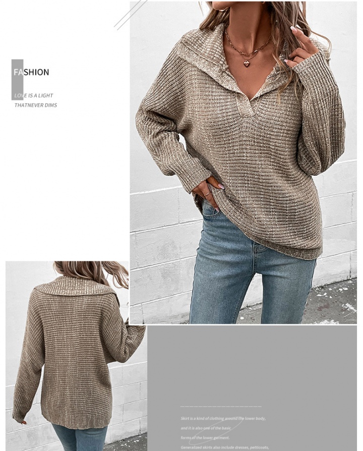 Long sleeve pure European style sweater