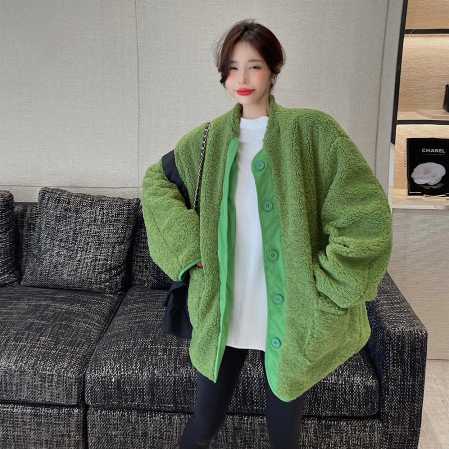 Long winter cotton coat Korean style coat