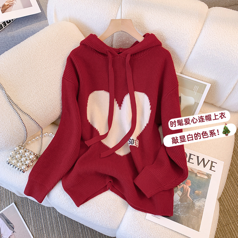Hooded long sleeve autumn and winter sweater for women