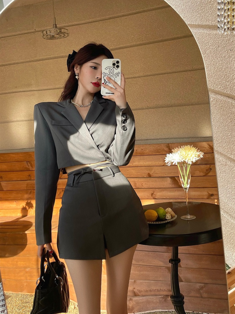 Spring split business suit high waist classic coat a set