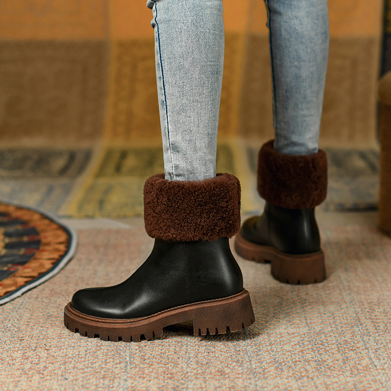 Winter thick Casual short boots thick crust cotton boots