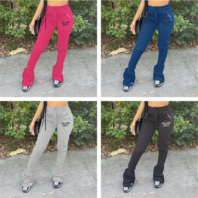 Drawstring European style casual pants silicone pants