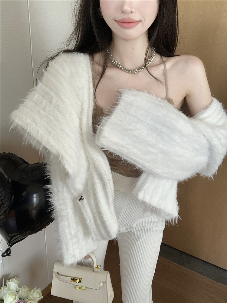 Large collar shawl autumn and winter coat for women