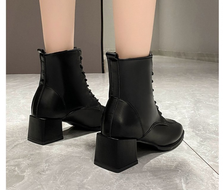 Thermal high-heeled women's boots European style short boots