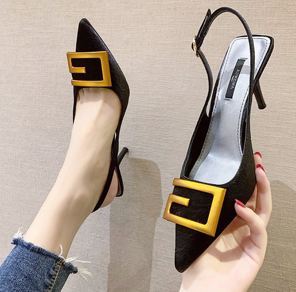 Summer fashion pointed fine-root sandals for women