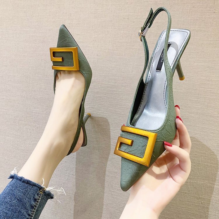 Summer fashion pointed fine-root sandals for women