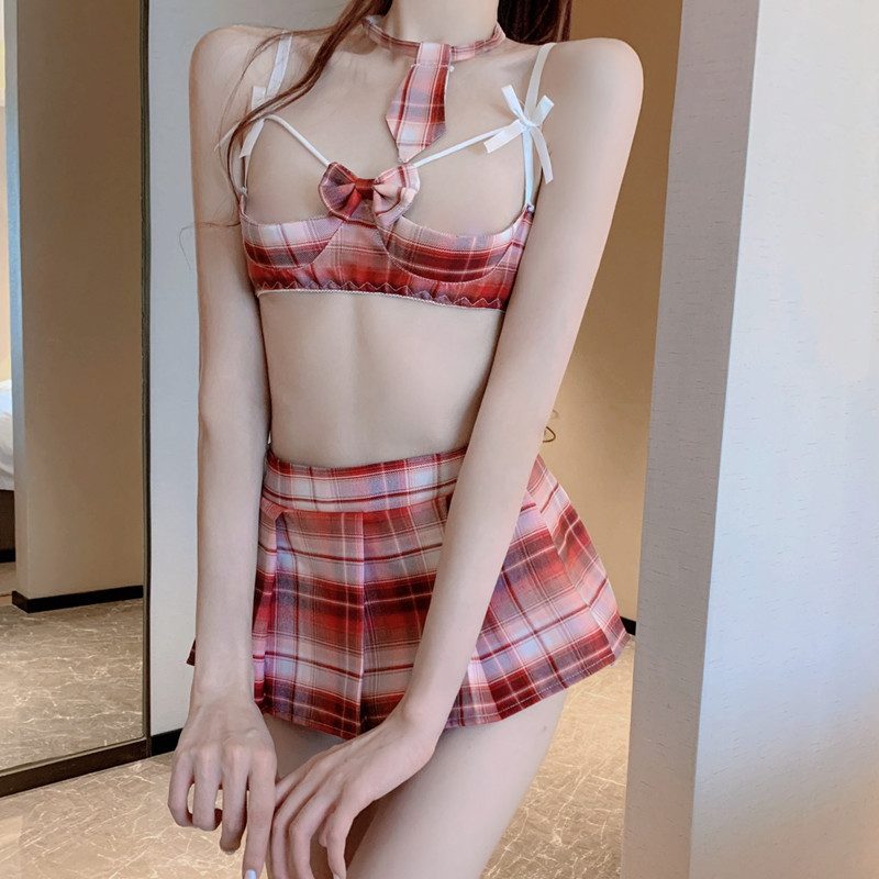 Sexy sexy uniform temptation skirt 2pcs set for women