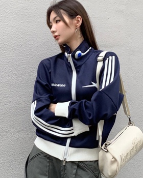 Stars double zip coat sports jacket for women