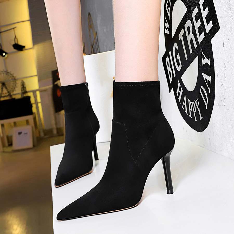 Pointed broadcloth women's boots winter short boots