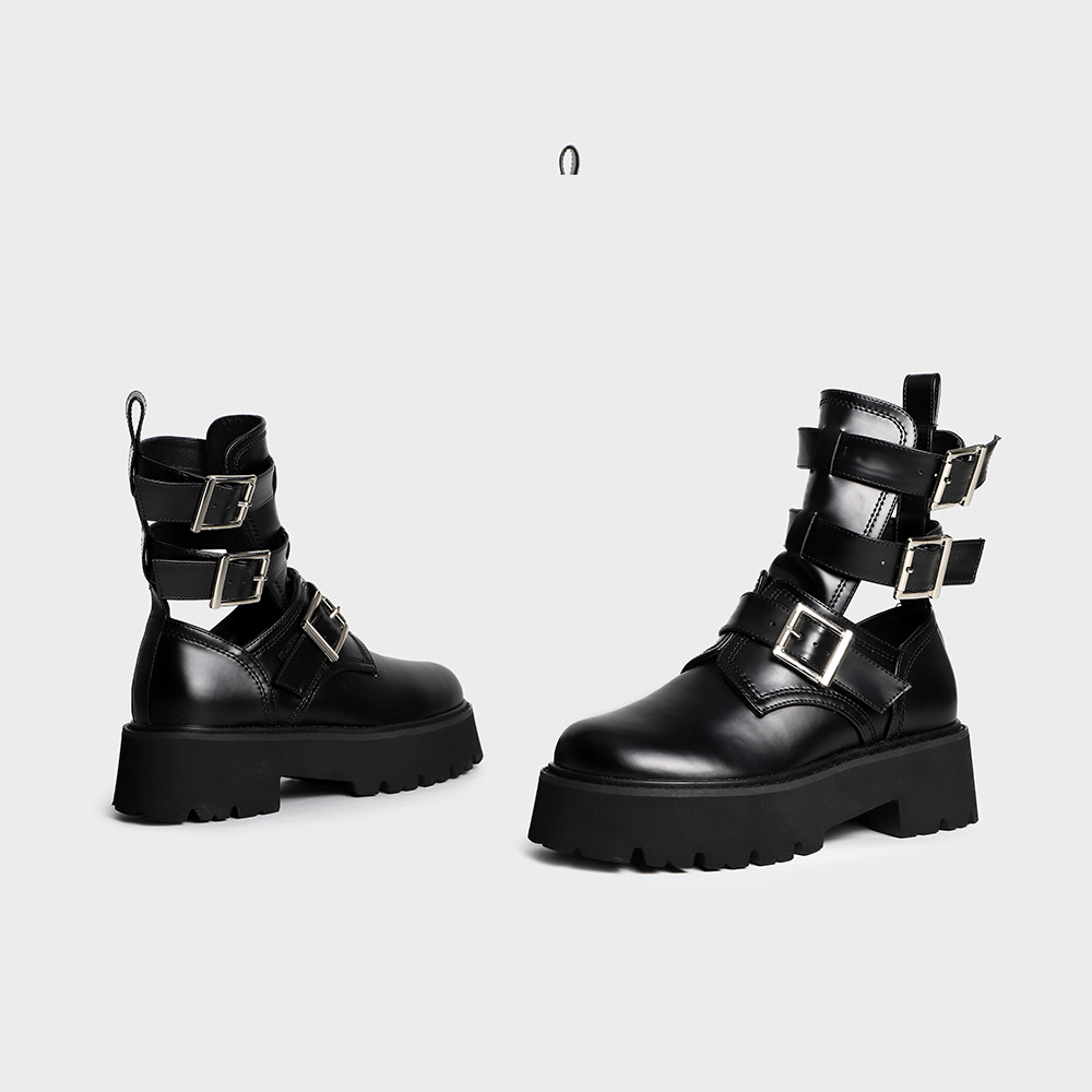 Round breathable summer boots fashion thick women's boots