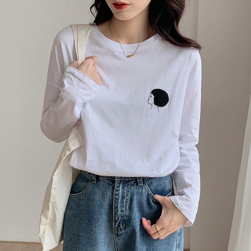 Casual autumn and winter T-shirt split bottoming shirt