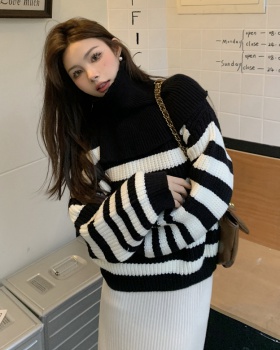 Pullover scarf sweater 2pcs set