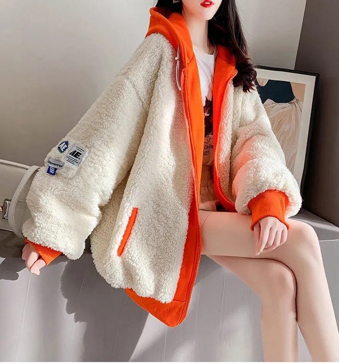 Plus velvet Korean style coat large yard thick tops