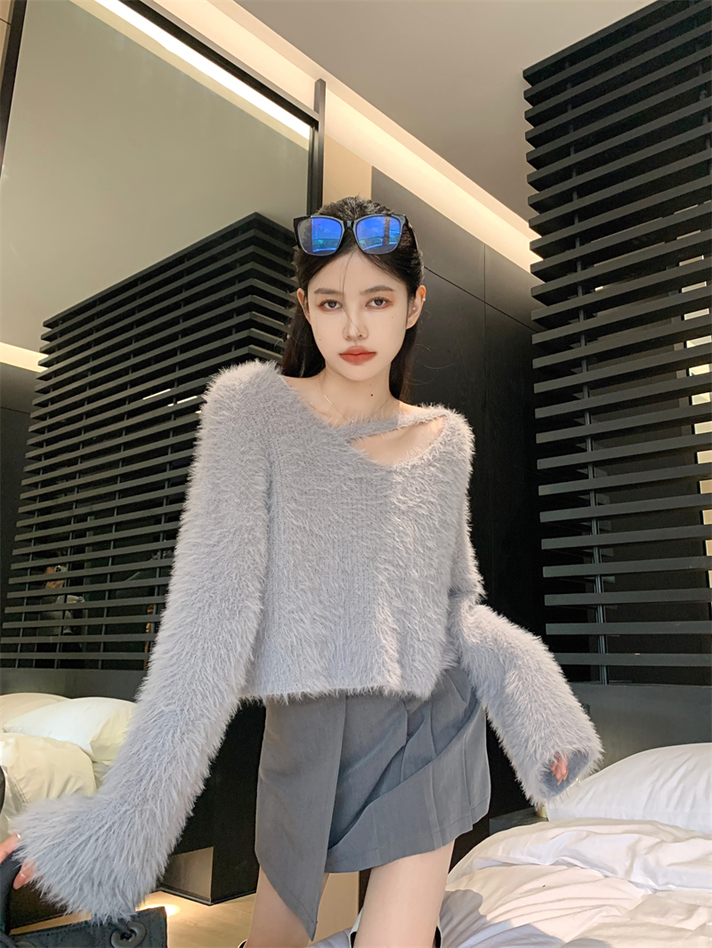 Autumn and winter pullover loose short sweater