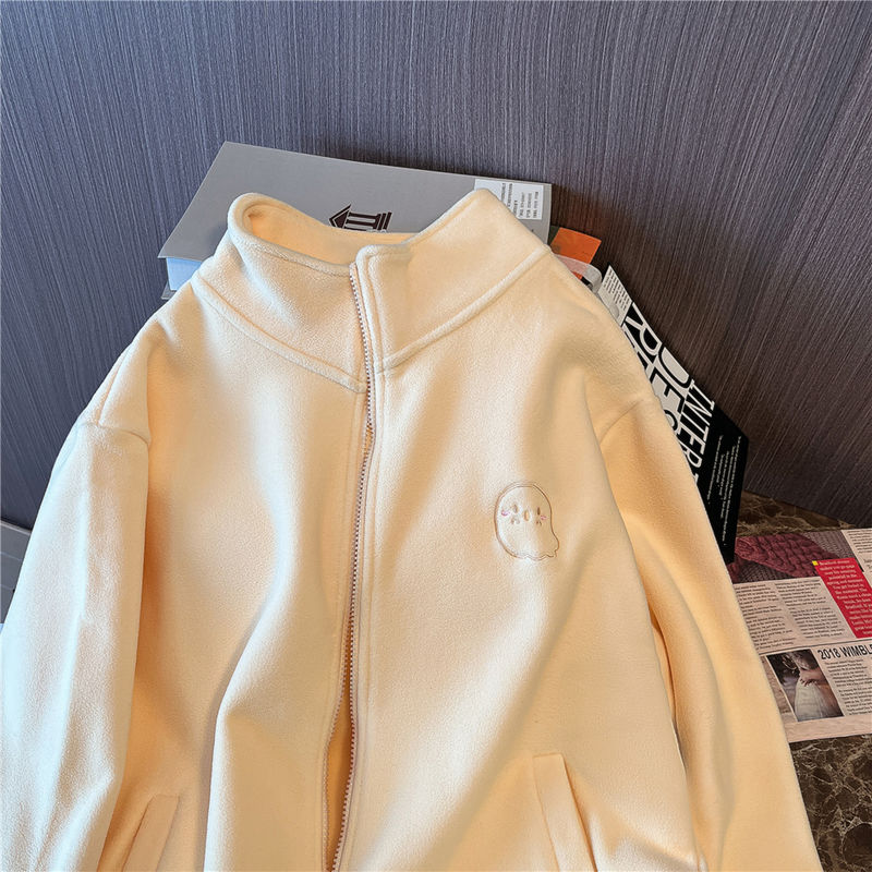 All-match autumn and winter hoodie thermal fleece coat