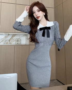 College style sweater dress knitted dress for women