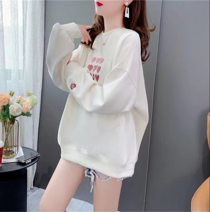 Plus velvet tops Korean style hoodie for women