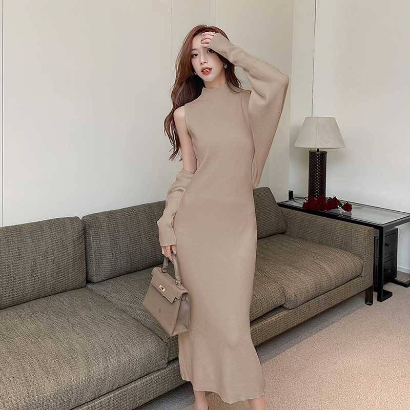 France style pure autumn knitted dress 2pcs set for women