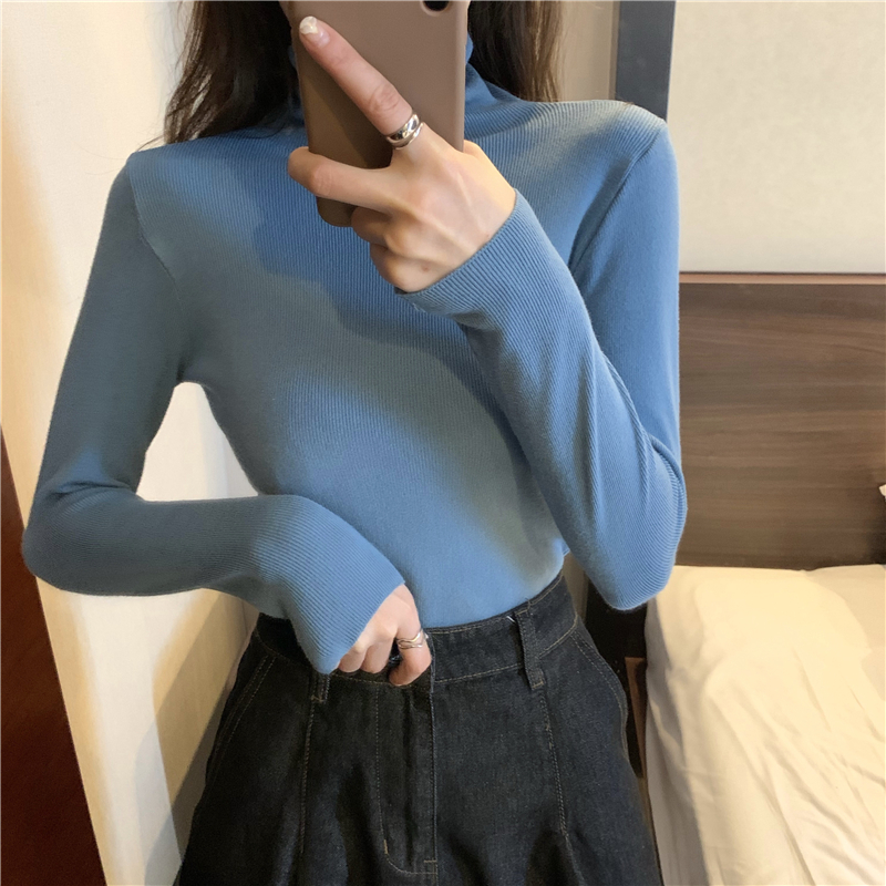 Long sleeve bottoming shirt sweater for women