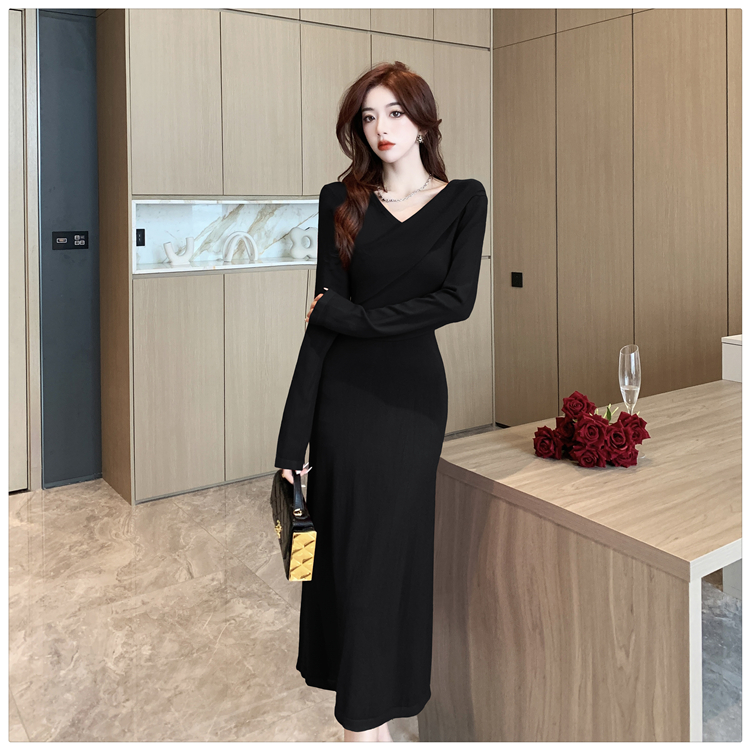 France style knitted ladies European style dress
