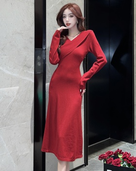 France style knitted ladies European style dress
