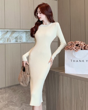 Sexy slim dress knitted sweater dress for women
