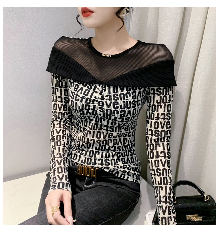 Splice fashion tops spring small shirt for women