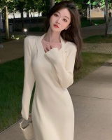 Autumn and winter bottoming sweater slim dress for women