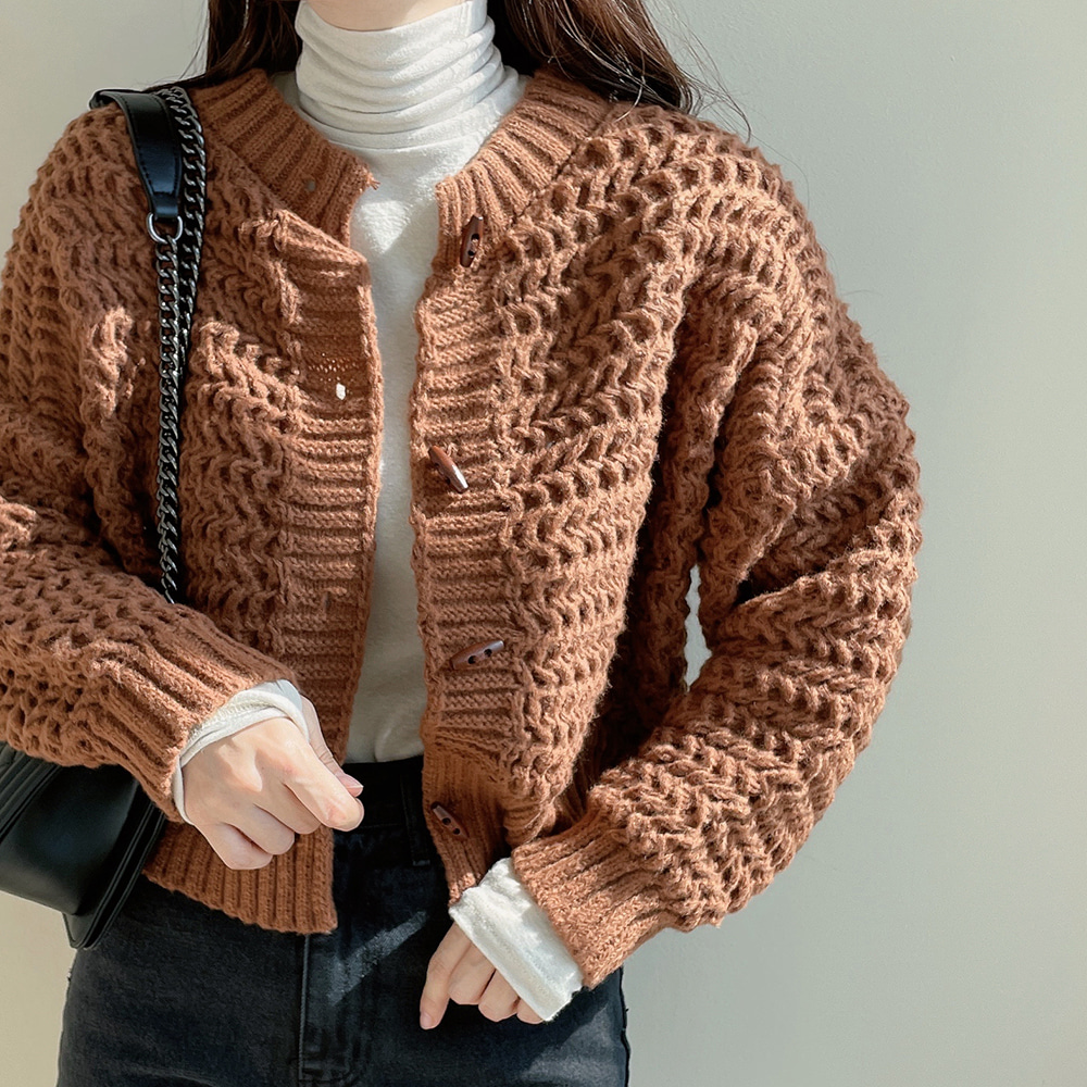 Autumn and winter retro cardigan lazy knitted sweater