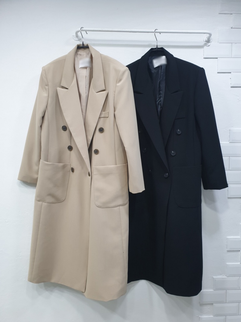 Temperament overcoat double-breasted coat