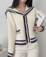 Knitted fashion and elegant cardigan single-breasted tops