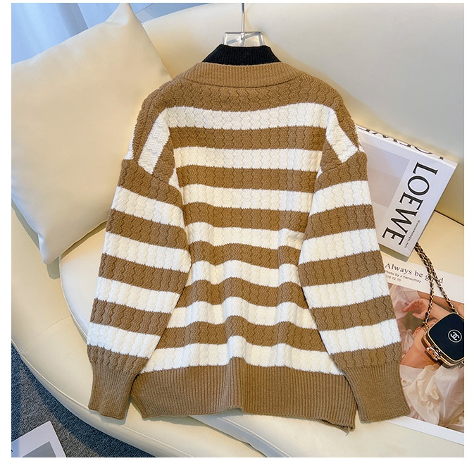 Mixed colors Western style tops knitted sweater for women