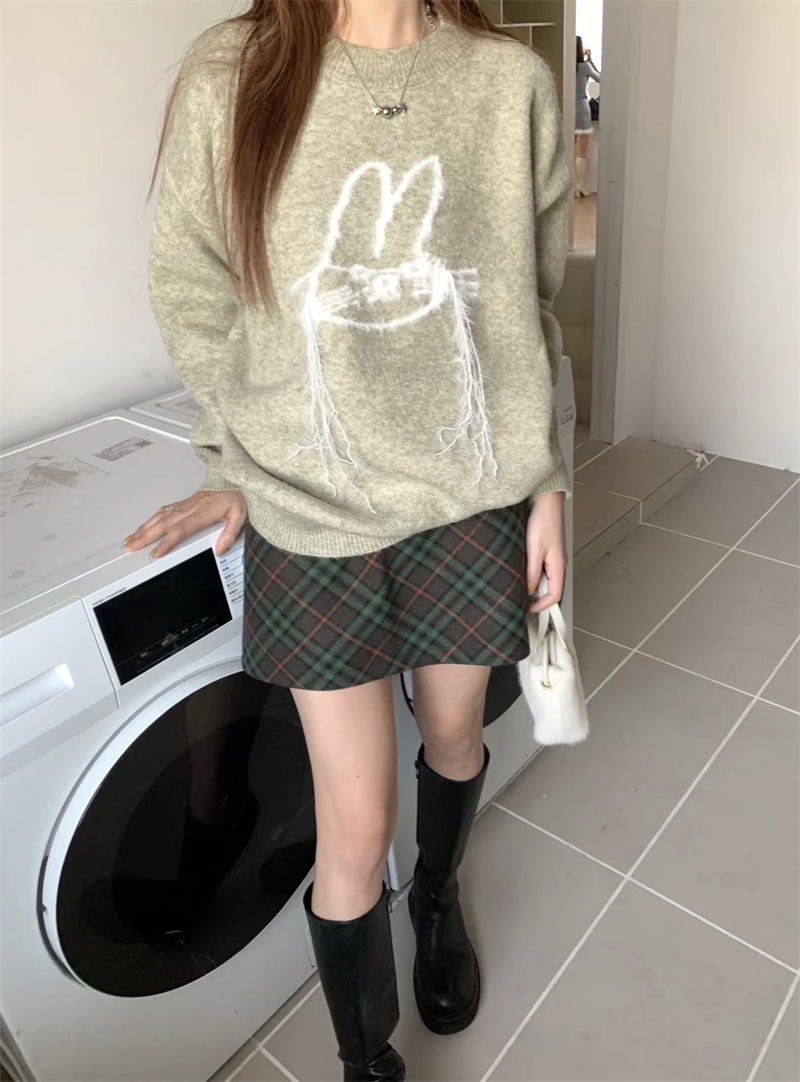 Loose autumn and winter rabbit cartoon pullover sweater