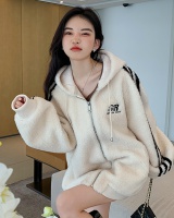 Mixed colors fur coat coat for women