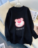 Knitted strawberries sweater bear tops