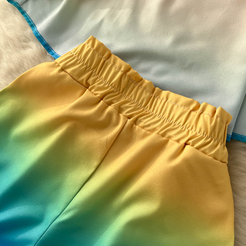 Sexy shorts halter shirt 3pcs set for women