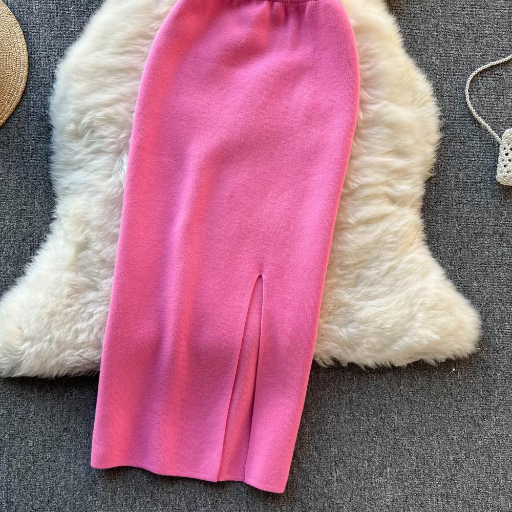 Long package hip skirt 2pcs set for women