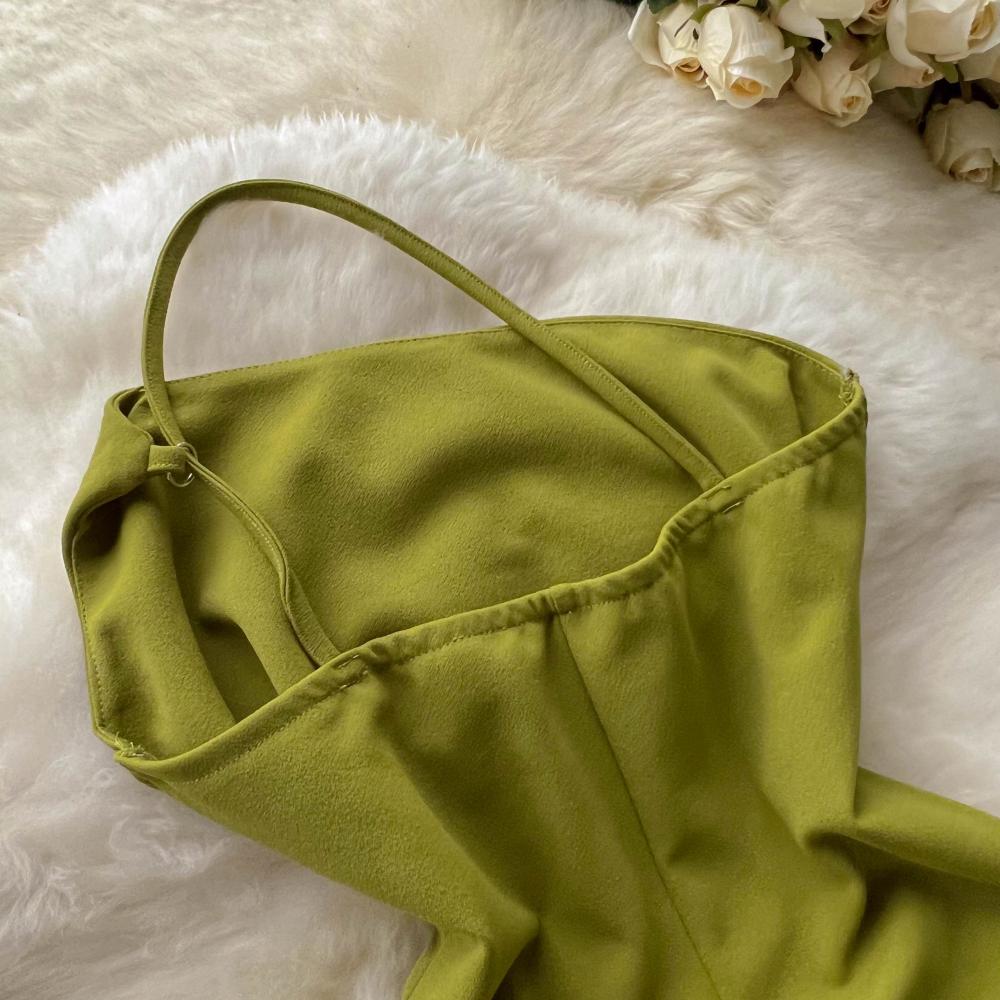 Ladies package hip elmo halter sling tassels dress for women