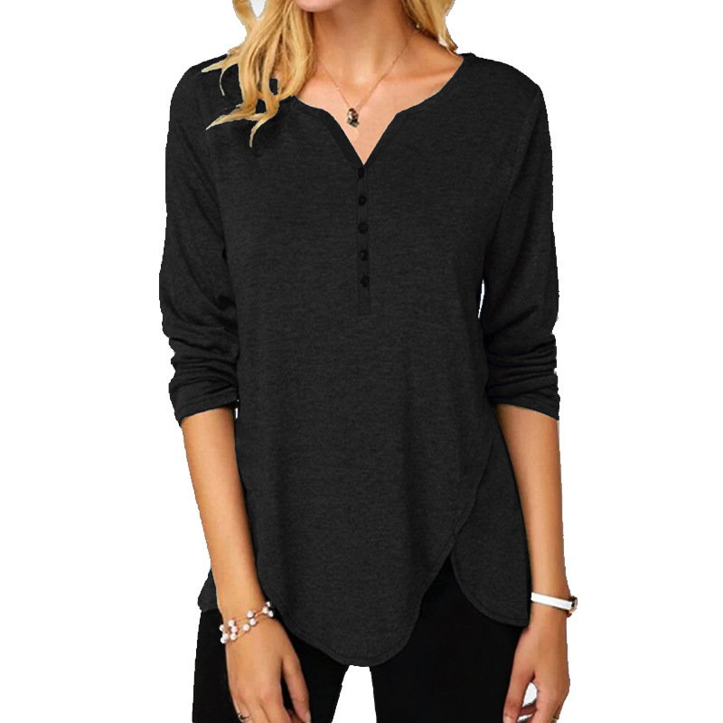 Irregular tops autumn T-shirt for women